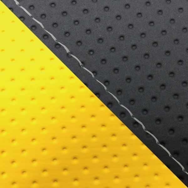 Domestic Seat Cover, Reupholstering Type, Embossed Black/Embossed Yellow (Two-Tone)/Clear Stitch for Dunk (AF74)