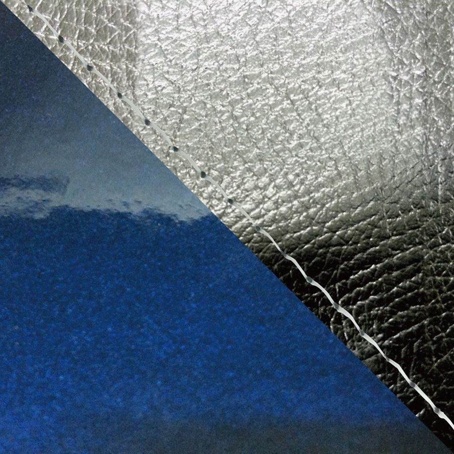Domestic seat cover, re-upholstery type, black/enamel metallic blue (two-tone) / clear stitching MT-09/FZ-09