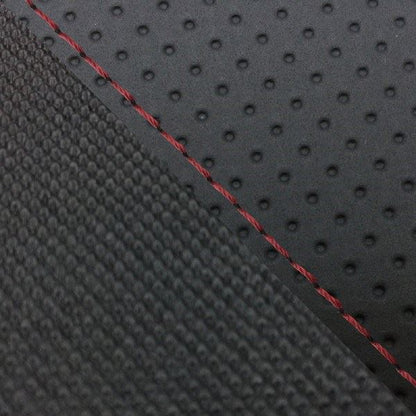 Domestic seat cover, re-upholstery type, embossed black / Suberanu black (two-tone) / red stitching MT-09/FZ-09