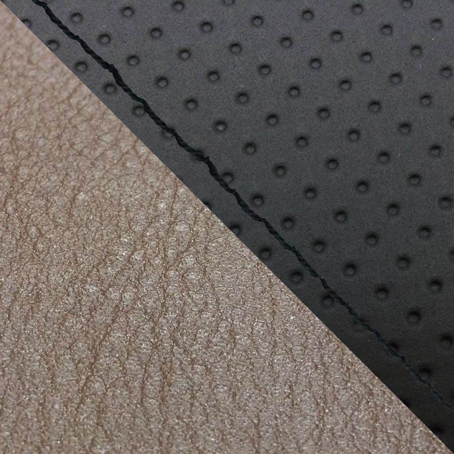 Domestic Seat Cover, Reupholstery Type, Embossed Black/Dark Brown (Two-tone)/Black Stitching for MT-09/FZ-09
