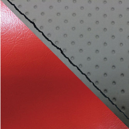 Domestic Seat Cover - Reupholstered Type, Embossed Gray/Red (Two-tone) / Black Stitch, YZF-R1 Single (Front Side)