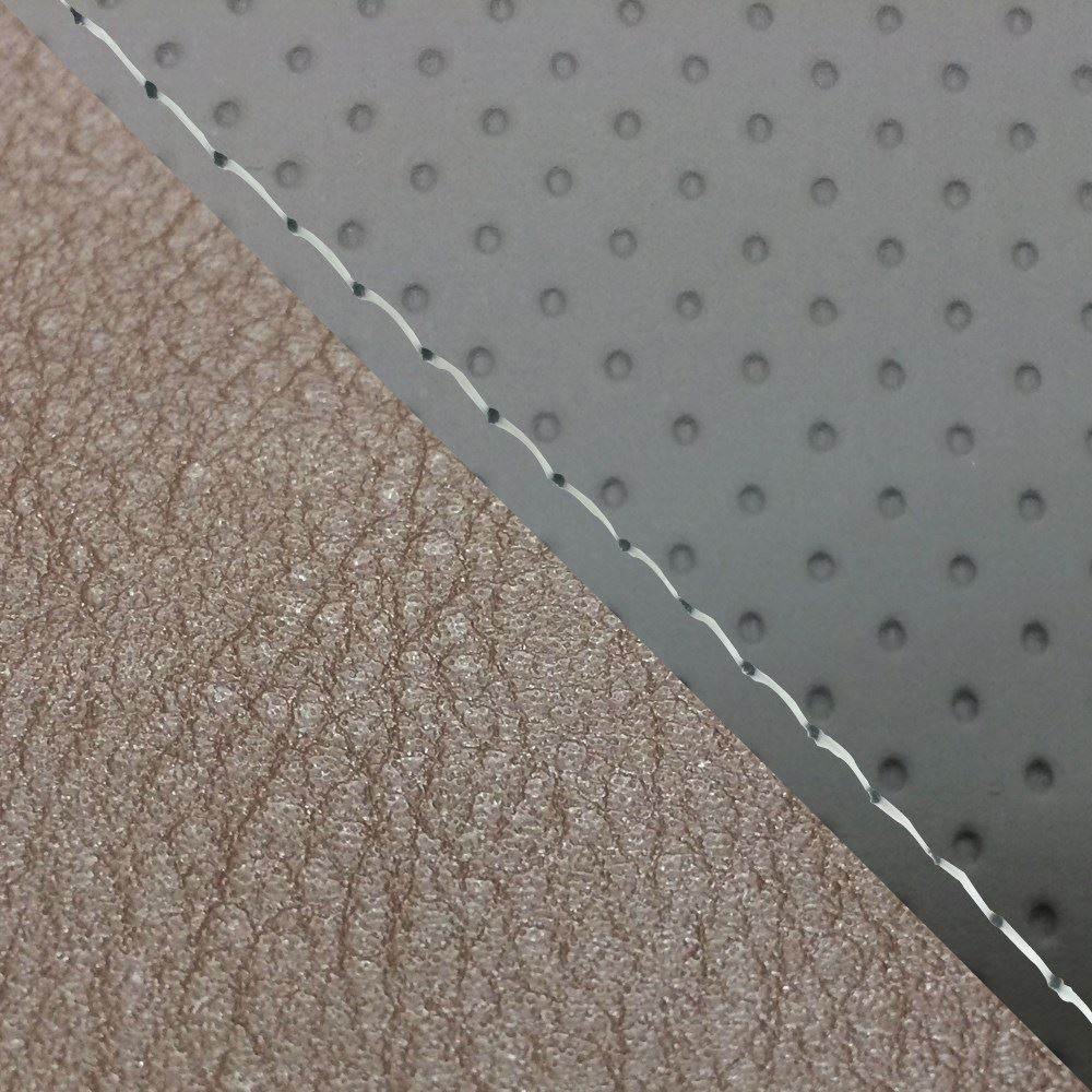 Domestic Seat Cover Reupholstery Type Embossed Gray and Dark Brown (Two-Tone)/Clear Stitch YZF-R1 Single (Front)