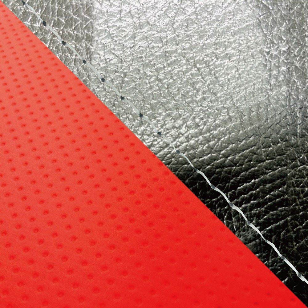 Domestic Seat Cover, Reupholstery Type, Black/Embossed Red (Two-Tone)/Clear Stitching YZF-R1 Single (Front Side)