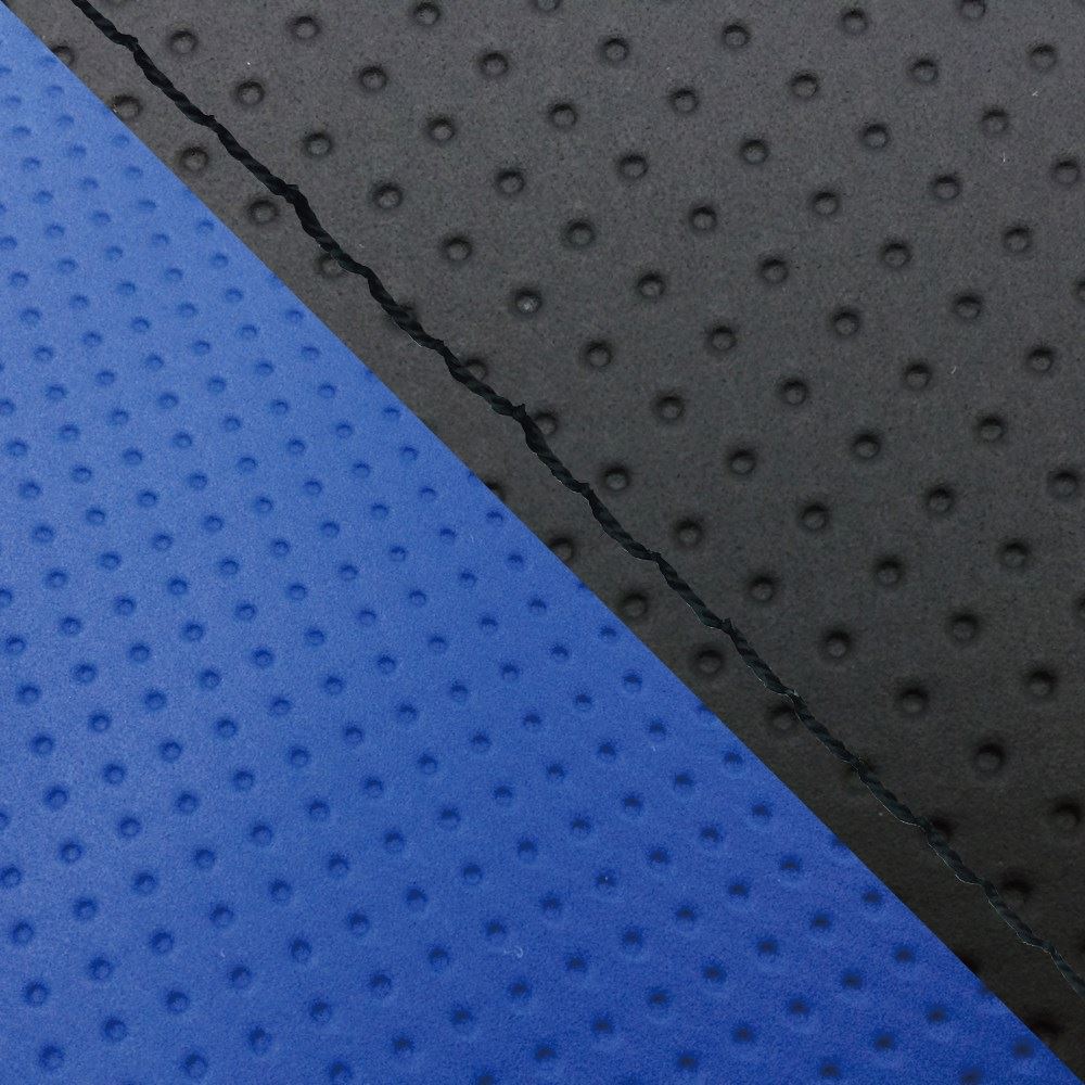 Domestic Seat Cover, Reupholstery Type, Embossed Black/Embossed Blue (Two-Tone)/Black Stitching, YZF-R1 Single (Front Side)