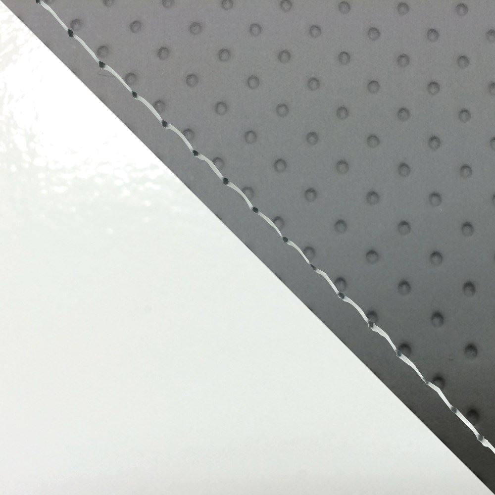 Domestic Seat Cover Replacement Type Embossed Gray/Enamel White (Two-tone) / Clear Stitch YZF-R1 Double (Rear Side)