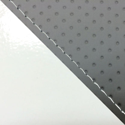 Domestic Seat Cover Replacement Type Embossed Gray/Enamel White (Two-tone) / Clear Stitch YZF-R1 Double (Rear Side)