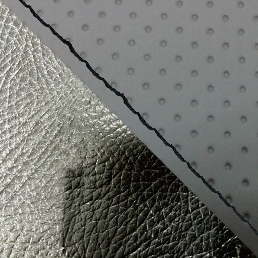 Domestic Seat Cover Reupholstery Type Embossed Gray/Embossed Black (Two-Tone)/Black Stitch YZF-R1 Double (Rear Side)