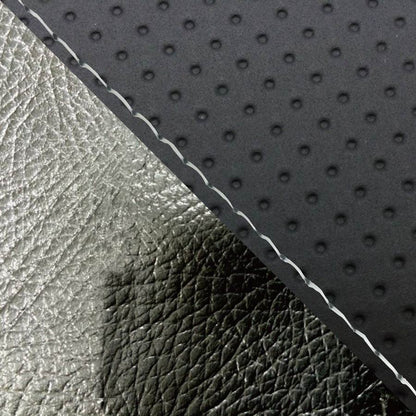 Domestic Seat Cover, Reupholstery Type, Embossed Black/Black (Two-Tone)/Clear Stitch, YZF-R1 Double (Rear Side)