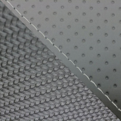 Domestic Seat Cover Reupholstery Type Embossed Gray/Carbon Black (Two-tone)/Clear Stitching for FZ1 Fazer (2010~) Single (Front)