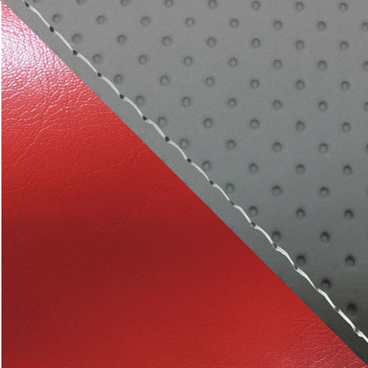 Domestic Seat Cover, Reupholstery Type, Embossed Gray/Red (Two-Tone)/Clear Stitching for FZ1 Fazer (2010 onwards), Single (Front Side)