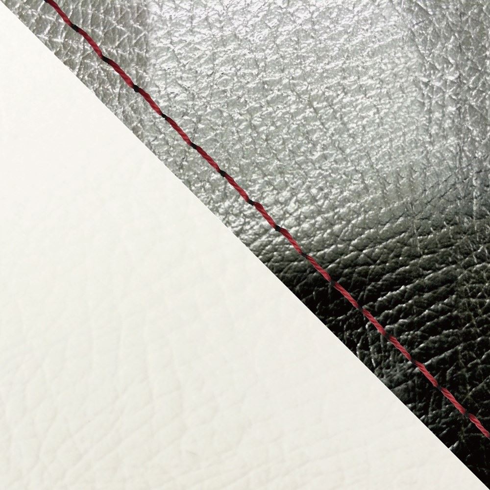 Domestic seat cover replacement type, black and white (two-tone) / red stitching for FZ1 Fazer (2010 onwards) - single (front side)