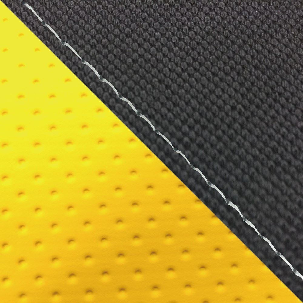 Domestic Seat Cover Replacement Type Suberanu Black / Embossed Yellow (Two-tone) / Clear Stitch FZ1 Fazer (2010~) Single (Front Side)