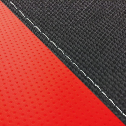 Domestic Seat Cover, Reupholstery Type, Suberanu Black/Embossed Red (Two-tone)/Clear Stitching, FZ1 Fazer (2010 onwards), Single (front side)