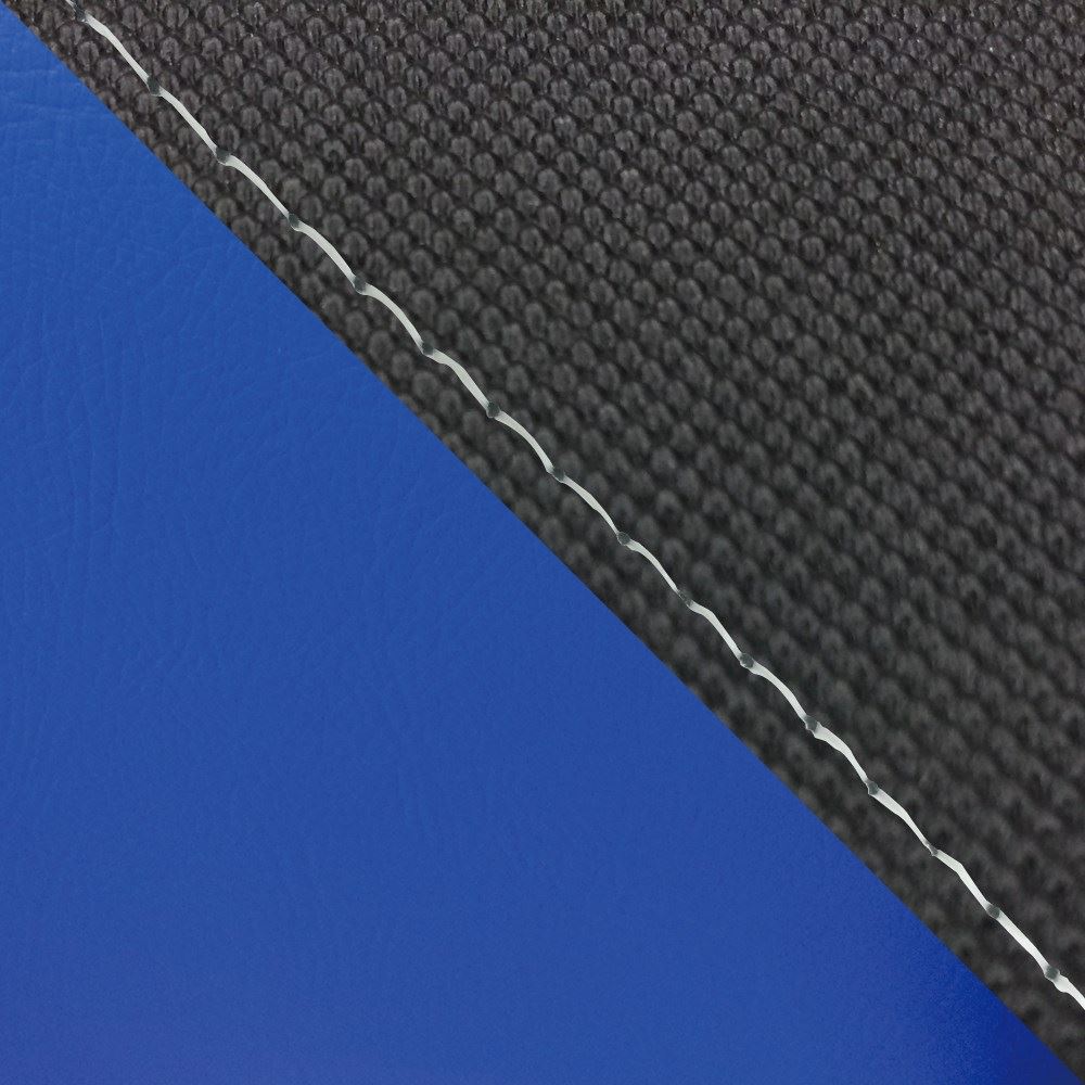 Domestic Seat Cover, Reupholstering Type, Suverano Black/Blue (Two-Tone)/Clear Stitching, FZ1 Fazer (10~) Single (Front Side)