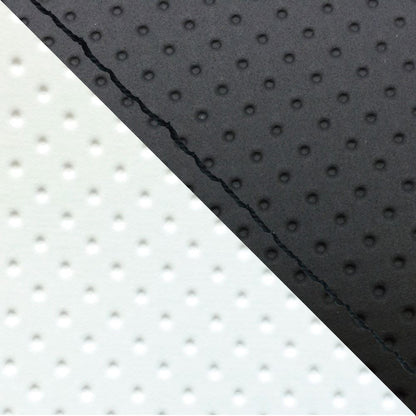 Domestic Seat Cover, Reupholstery Type: Embossed Black & Embossed White (Two-tone) / Black Stitching for FZ1 Fazer (2010 onwards) - Single (Front Side)
