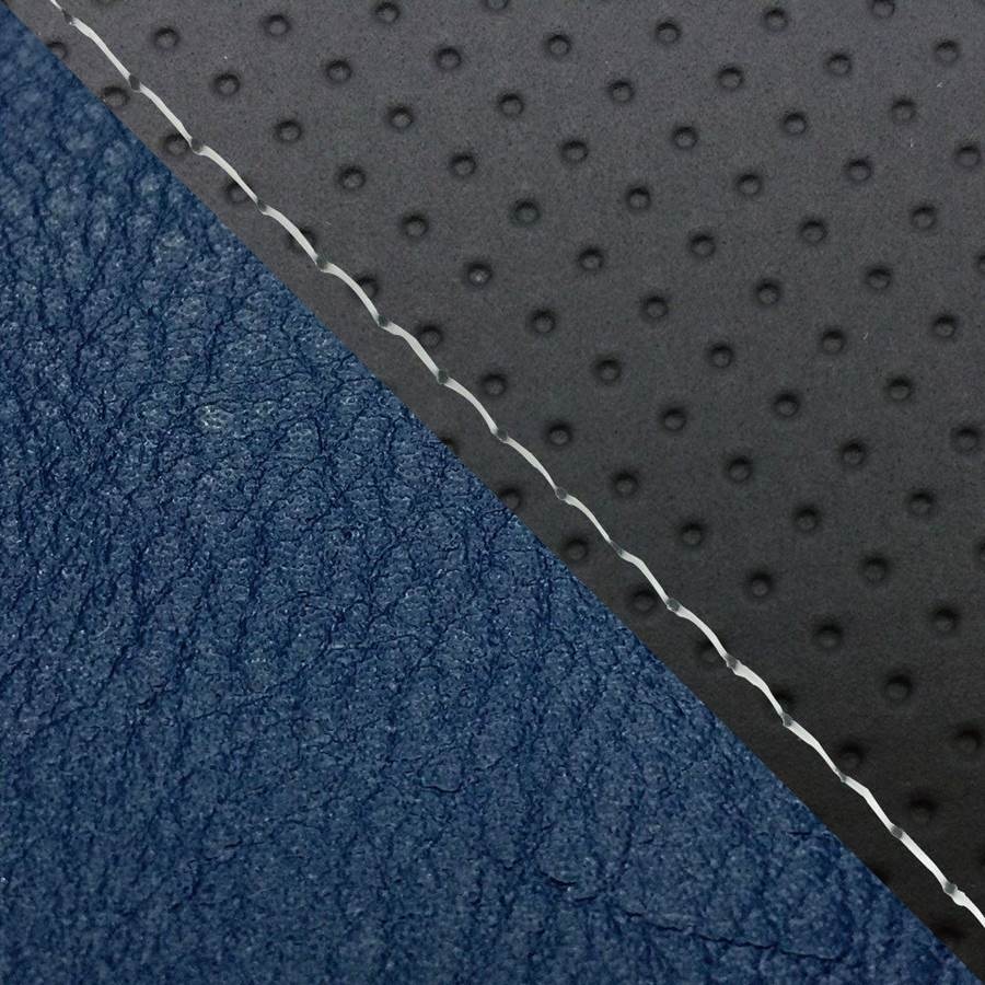 Domestic Seat Cover Replacement Type Embossed Black/Navy (Two-Tone)/Clear Stitch FZ1 Fazer (2010~) Single (Front Side)