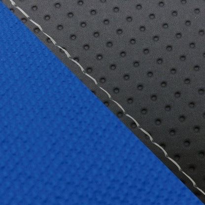 Domestic seat cover, re-upholstery type, embossed black / Suberanu blue (two-tone) / clear stitching, FZ1 Fazer (10 onwards), tandem (rear)
