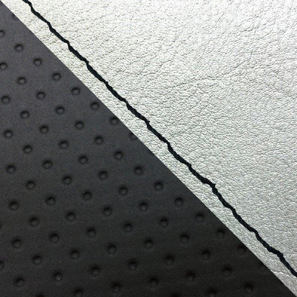 国産シートカバー 張替タイプ シルバー・エンボス黒(ツートン)/黒ステッチ グロム(13年～15年) JC61前期