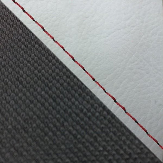 国産シートカバー 張替タイプ グレー・スベラーヌブラック(ツートン)/赤ステッチ グロム(13年～15年) JC61前期