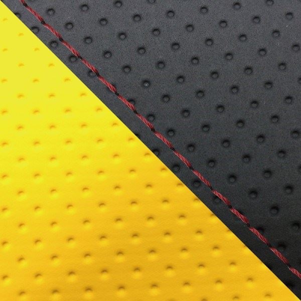Domestic Seat Cover Reupholstery Type Embossed Black/Embossed Yellow (Two-Tone)/Red Stitch CBR1000RR Single (Front Side)