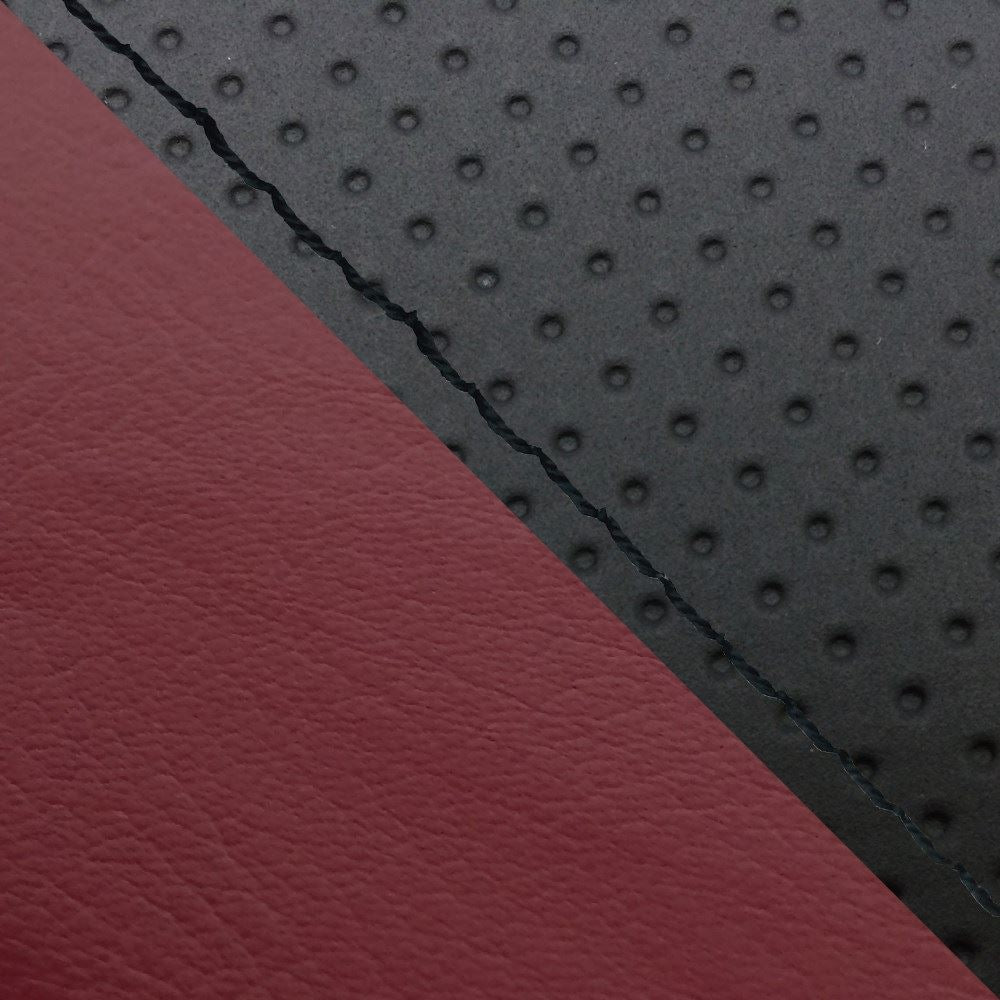 Domestic seat cover, re-covering type, embossed black and wine red (two-tone) / black stitching, CBR1000RR single (front side)