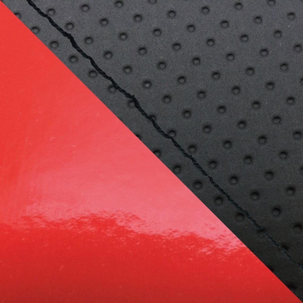 Domestic Seat Cover Reupholstery Type Embossed Black/Enamel Red (Two-Tone)/Black Stitching CBR1000RR Single (Front Side)