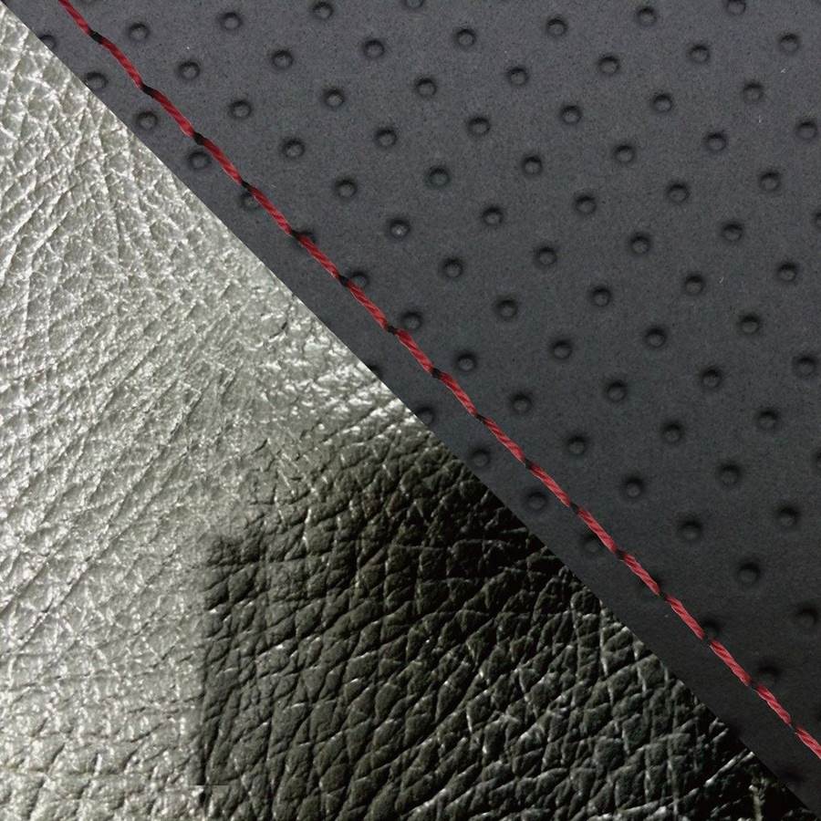 Domestic Seat Cover Reupholstery Type Embossed Black/Black (Two-Tone)/Red Stitching CBR1000RR Double (Rear)