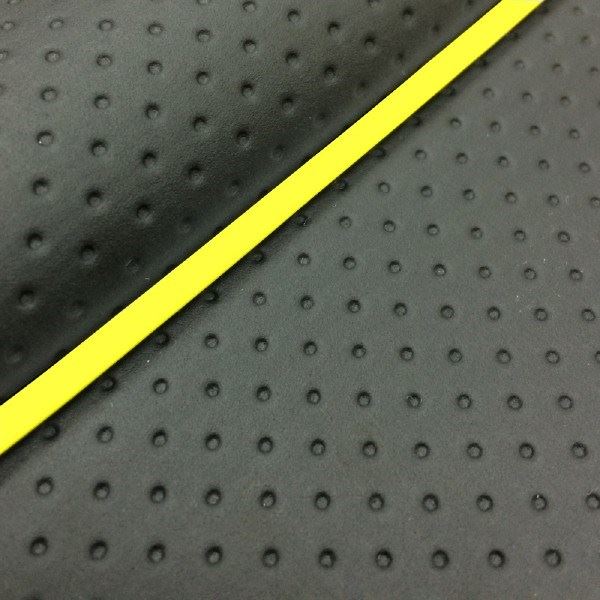 Domestic Seat Cover Replacement Type Full Embossed Black/Yellow Piping Lead 50SS