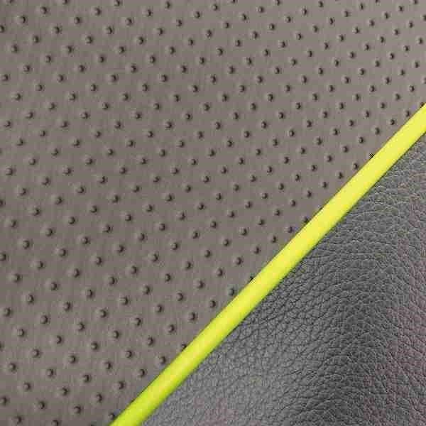 Domestic Seat Cover Replacement Type Embossed Grey/Yellow Piping Lead 80SS
