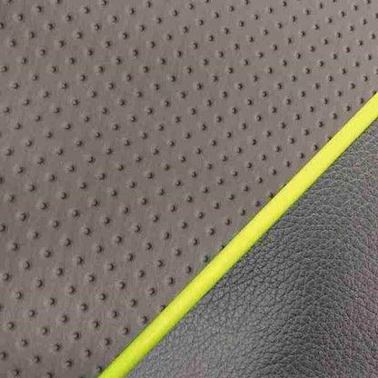 Domestic Seat Cover Replacement Type Embossed Grey/Yellow Piping Lead 80SS