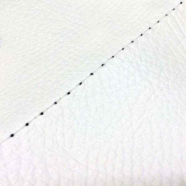 Domestic Seat Cover Replacement Type White/Clear Stitch Cygnus D (4TG/4KP)