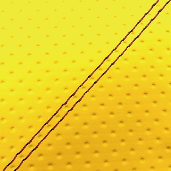 Domestic Seat Cover Replacement Type Full Embossed Yellow / Red Double Stitch Cygnus D (4TG/4KP)