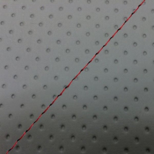 国産シートカバー 張替タイプ フルエンボスグレー/赤ステッチ リード90(HF05)