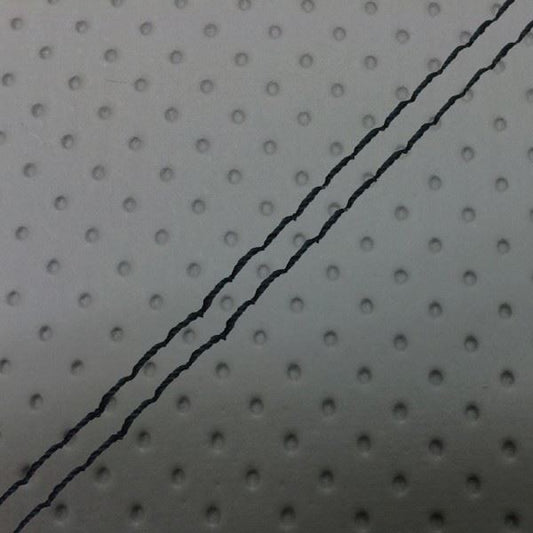 国産シートカバー 張替タイプ フルエンボスグレー/黒ダブルステッチ リード90(HF05)