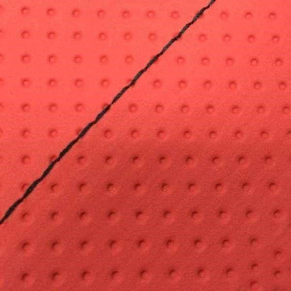 Domestic seat cover, re-upholstery type, embossed red/black stitching, Road Pal