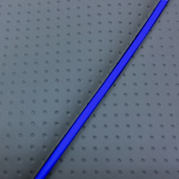 国産シートカバー 張替タイプ フルエンボスグレー/青パイピング ロードパル