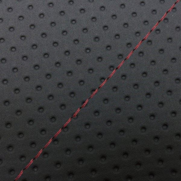 国産シートカバー 張替タイプ フルエンボスブラック/赤ステッチ ロードパル