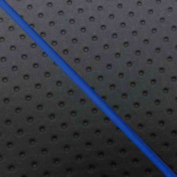 Domestic Seat Cover Replacement Type Embossed Black/Blue Piping APE50