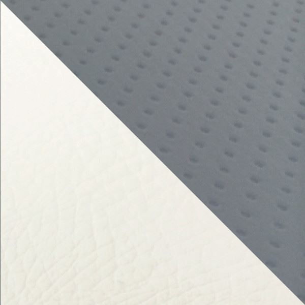 Domestic Seat Cover Replacement Type Embossed Gray/White (Two-tone)/Clear Stitch Julio (AF52)