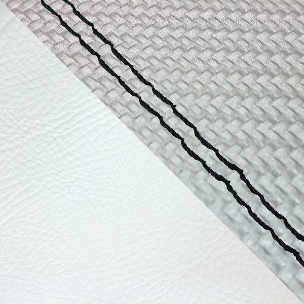 Domestic Seat Cover Replacement Type Carbon Silver/White (Two-tone) / Black Double Stitch for Julio (AF52)
