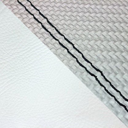 Domestic Seat Cover Replacement Type Carbon Silver/White (Two-tone) / Black Double Stitch for Julio (AF52)