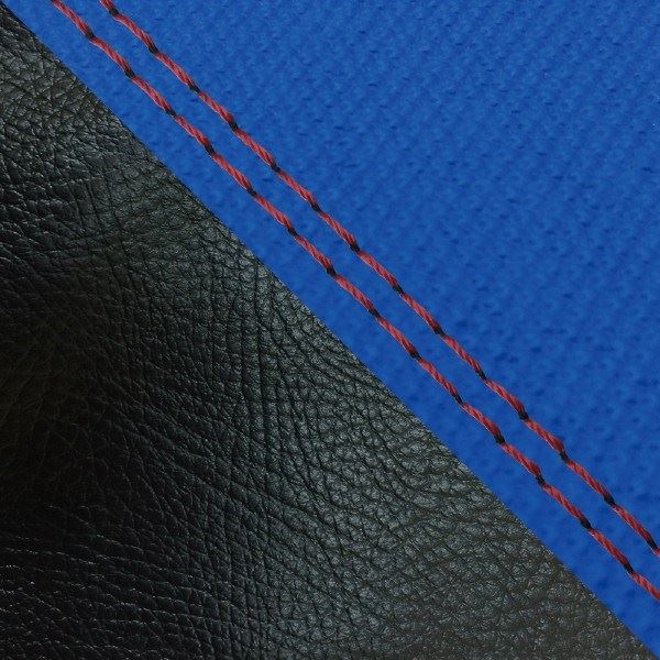 Domestic Seat Cover, Reupholstery Type, Suberanu Blue/Black (Two-tone)/Red Double Stitch for Julio (AF52)