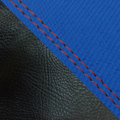 Domestic Seat Cover, Reupholstery Type, Suberanu Blue/Black (Two-tone)/Red Double Stitch for Julio (AF52)