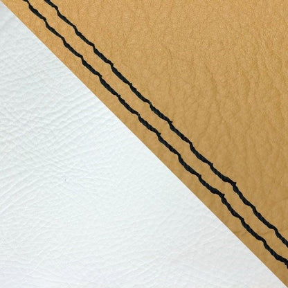 Domestic Seat Cover Reupholstery Type Ochre/White (Two-Tone)/Black Double Stitch Julio (AF52)