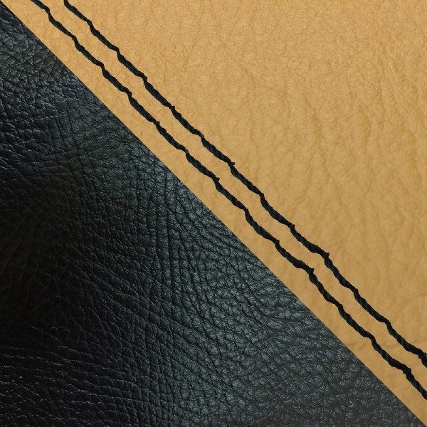 Domestic Seat Cover, Reupholstery Type, Ochre/Black (Two-Tone)/Black Double Stitching, Julio (AF52)