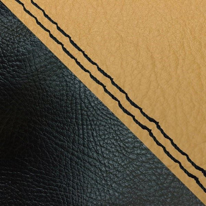 Domestic Seat Cover, Reupholstery Type, Ochre/Black (Two-Tone)/Black Double Stitching, Julio (AF52)