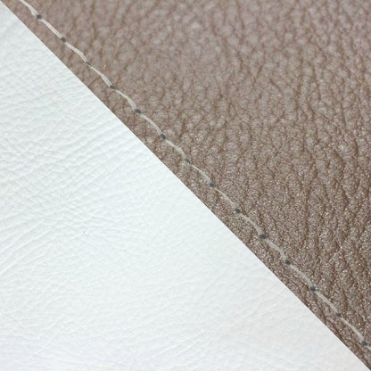 Domestic Seat Cover, Reupholstering Type, Dark Brown and White (Two-tone)/Clear Stitching for Julio (AF52)