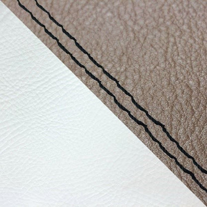Domestic Seat Cover Replacement Type Dark Brown/White (Two-tone) with Black Double Stitch for Julio (AF52)