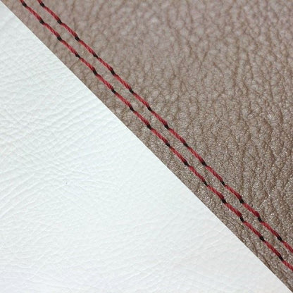 Domestic seat cover replacement type dark brown/white (two-tone) / red double stitch Julio (AF52)