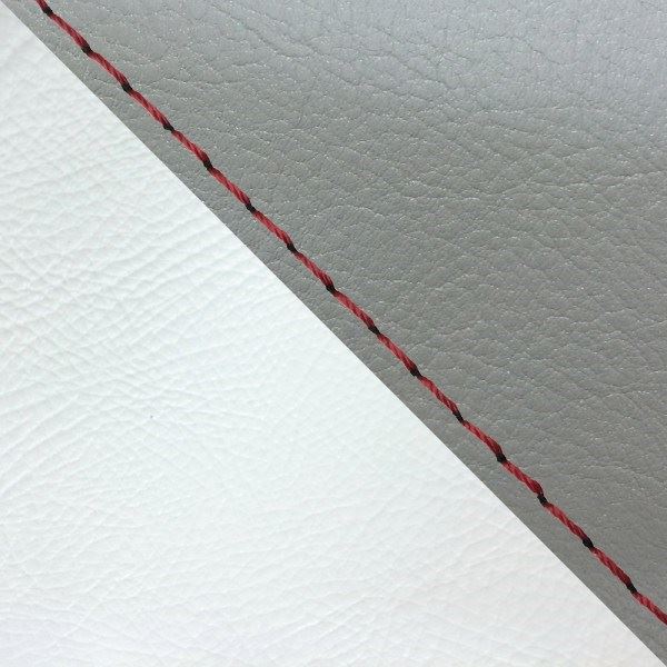 Domestic seat cover, re-upholstery type, dark grey and white (two-tone)/red stitching for Julio (AF52)